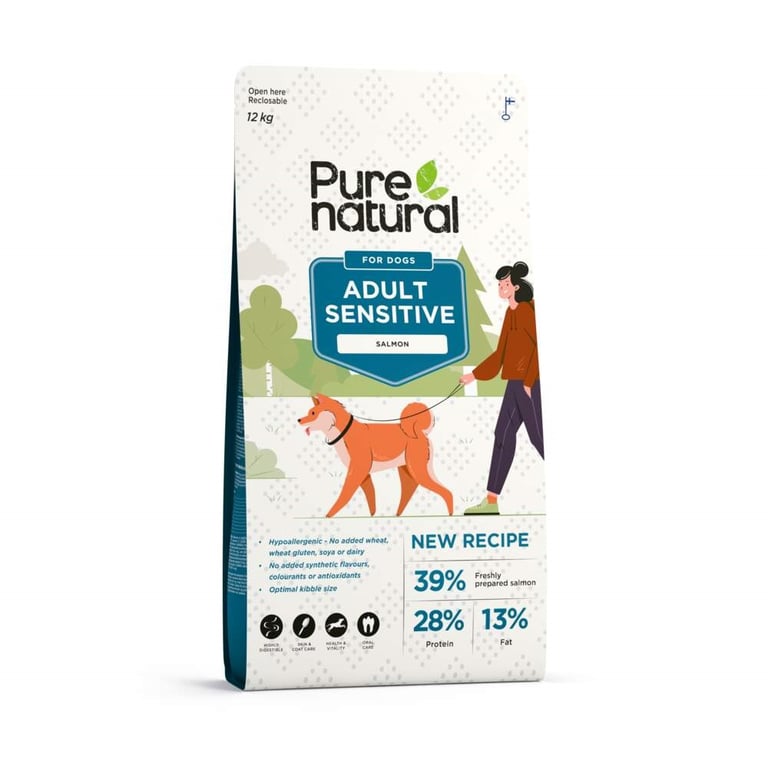 Purenatural Sensitive koera kuivtoit, lõhe, 12 kg