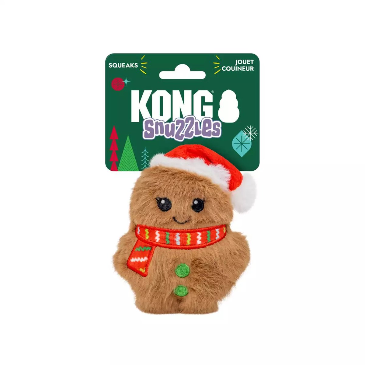 KONG Holiday Mini Snuzzles koera mänguasi XS, jõulupiparkook - Tootepilt 1
