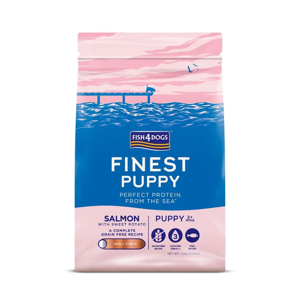 Fish4Dogs Finest Puppy sausas maistas šunims, 1,5 kg (maž.granulės) -  1