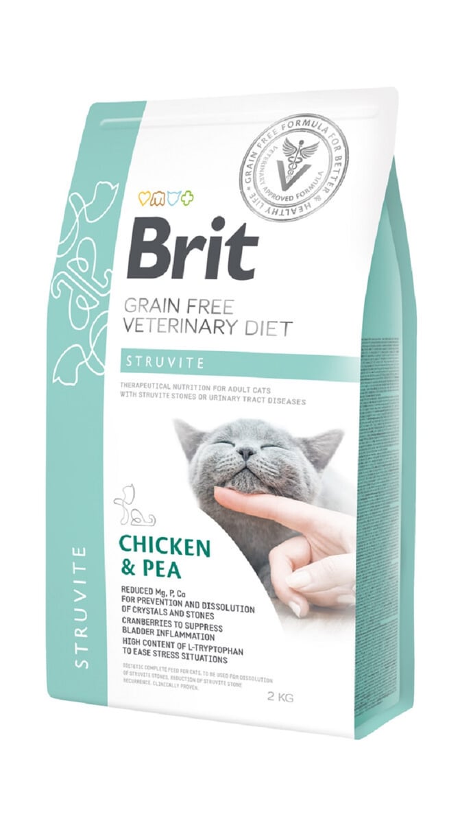 BRIT GF VD Struvite sausā barība kaķiem, vista/zirņi, 2kg - Produkta attēls