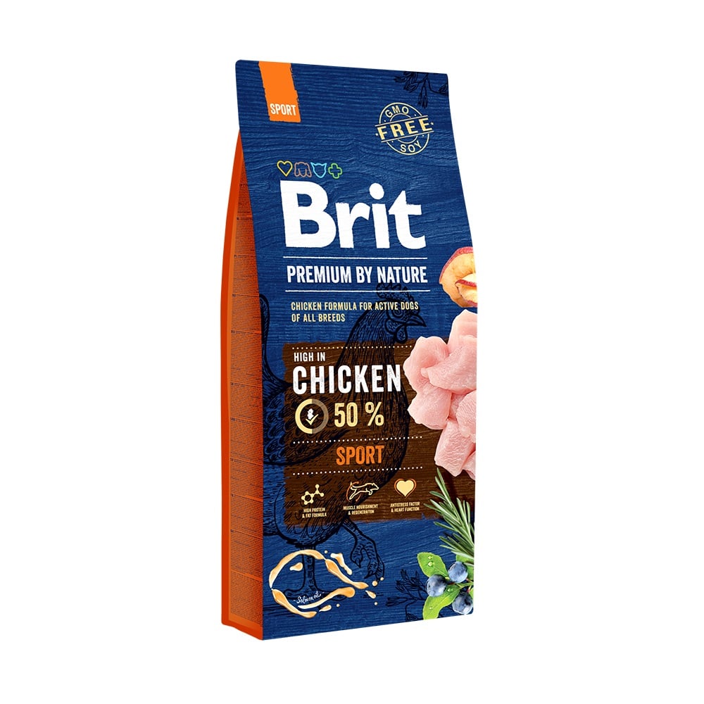 BRIT Premium Sport sausā barība suņiem, vista, 15kg - Produkta attēls