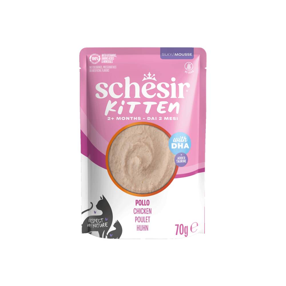 Schesir Mousse kassipoja einekott, kana, 70 g - Tootepilt