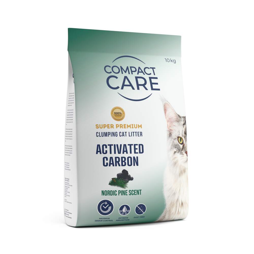 COMPACT CARE Activated Carbon pakaiši kaķiem, 10kg, priede - Produkta attēls 1