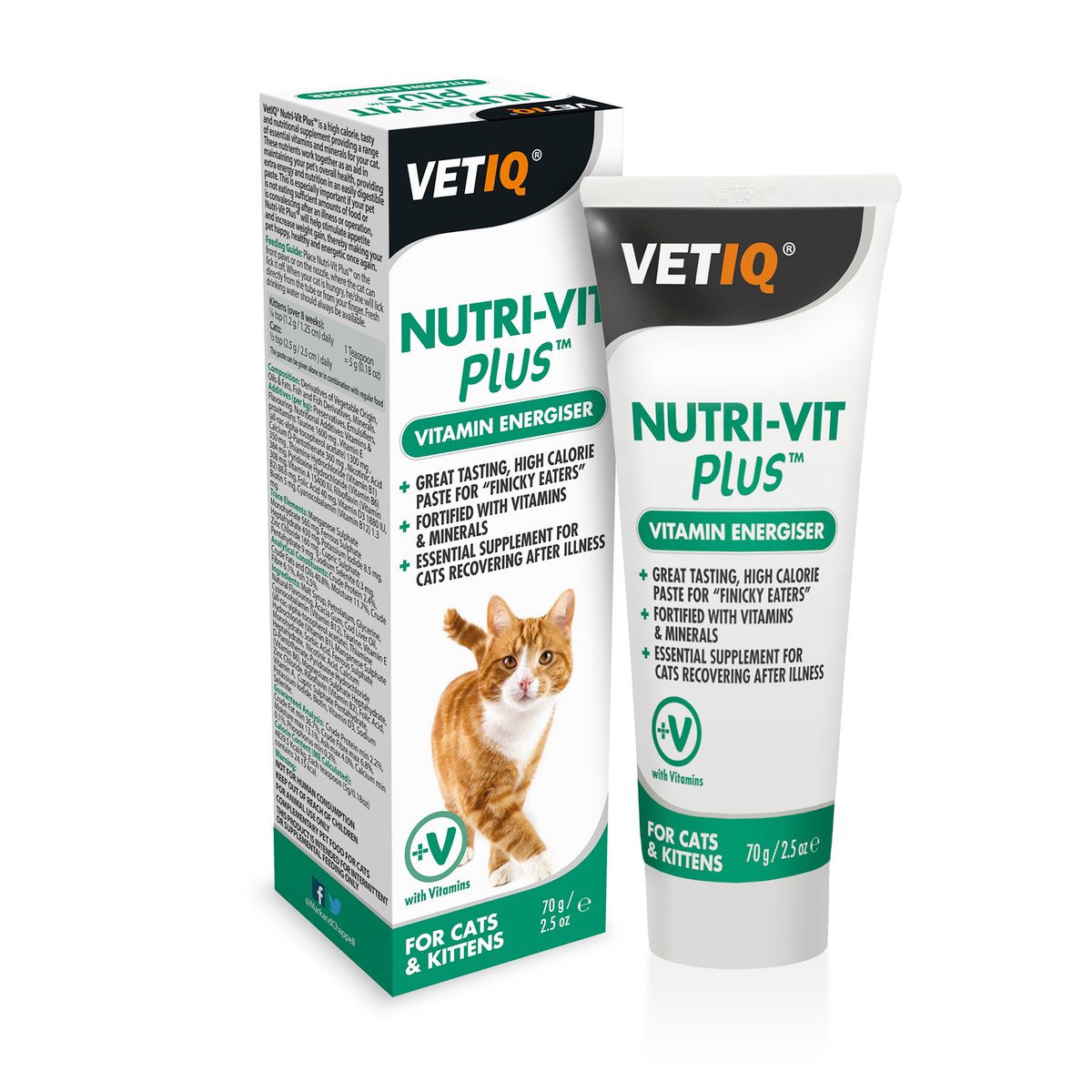 VETIQ Nutri-Vit Plus vitaminų pasta katėms, 70 g - 