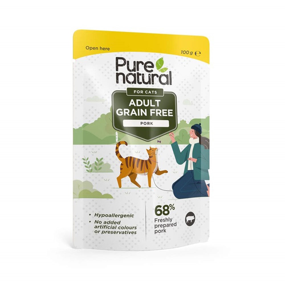 Purenatural kassi einekotike, siga, teraviljavaba, 100 g - Tootepilt