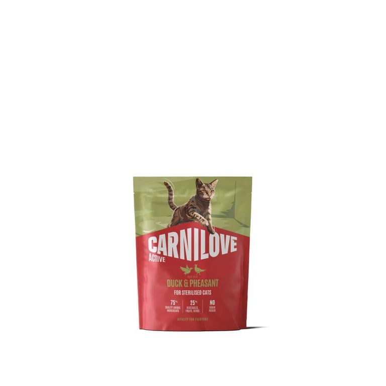 CARNILOVE ACTIVE sausā barība kaķiem, pīle/fazāns, 400g - Produkta attēls 2
