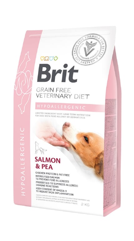 BRIT GF VETERINARY DIETS HYPOALLERGENIC SAUSAS MAISTAS ŠUNIMS, 2 KG
