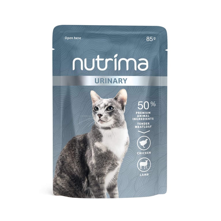 Nutrima Urinary mitrā barība kaķiem, vista/jērs, 85g