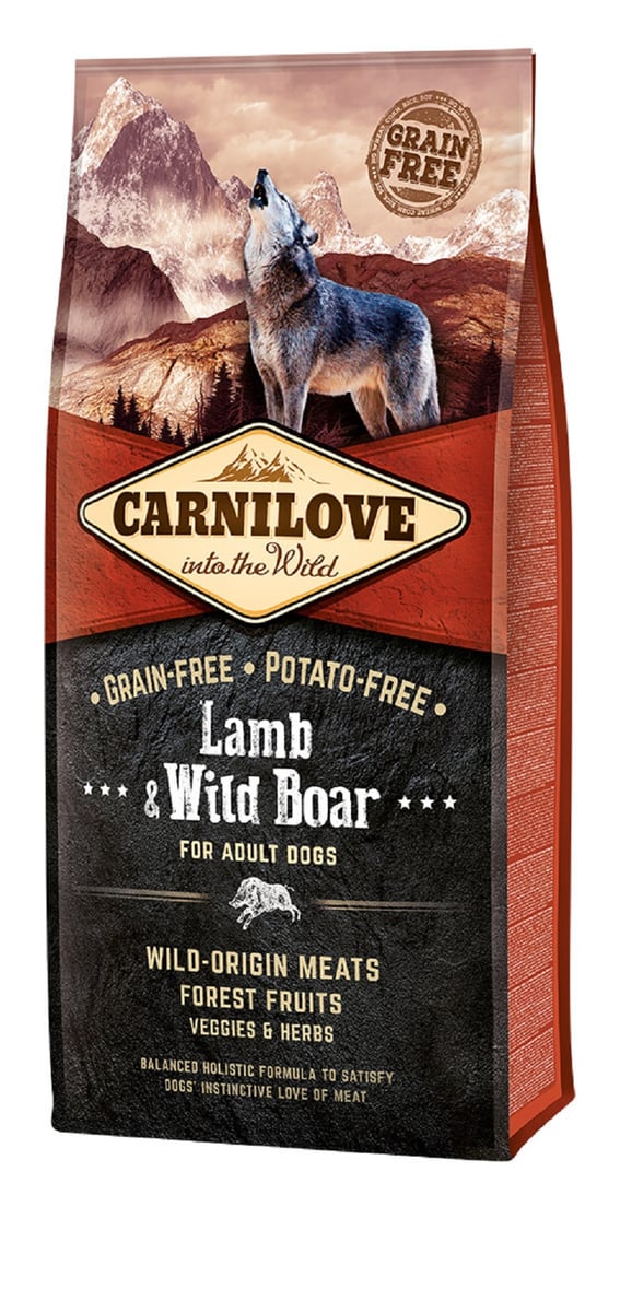 CARNILOVE sausā barība suņiem, jērs/mežacūka, 12kg - Produkta attēls 1
