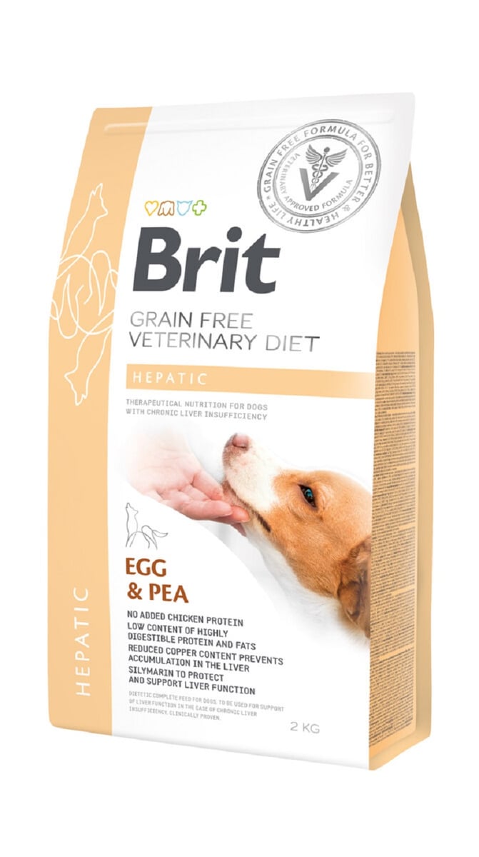 BRIT GF VD Hepatic sausā barība suņiem, olas/zirņi, 2kg - Produkta attēls
