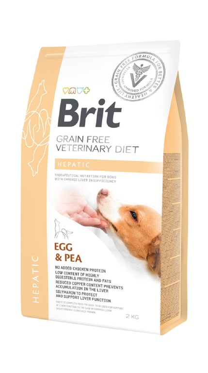 BRIT GF VET HEPATIC SAUS. MAISTAS ŠUNIMS, 2 KG