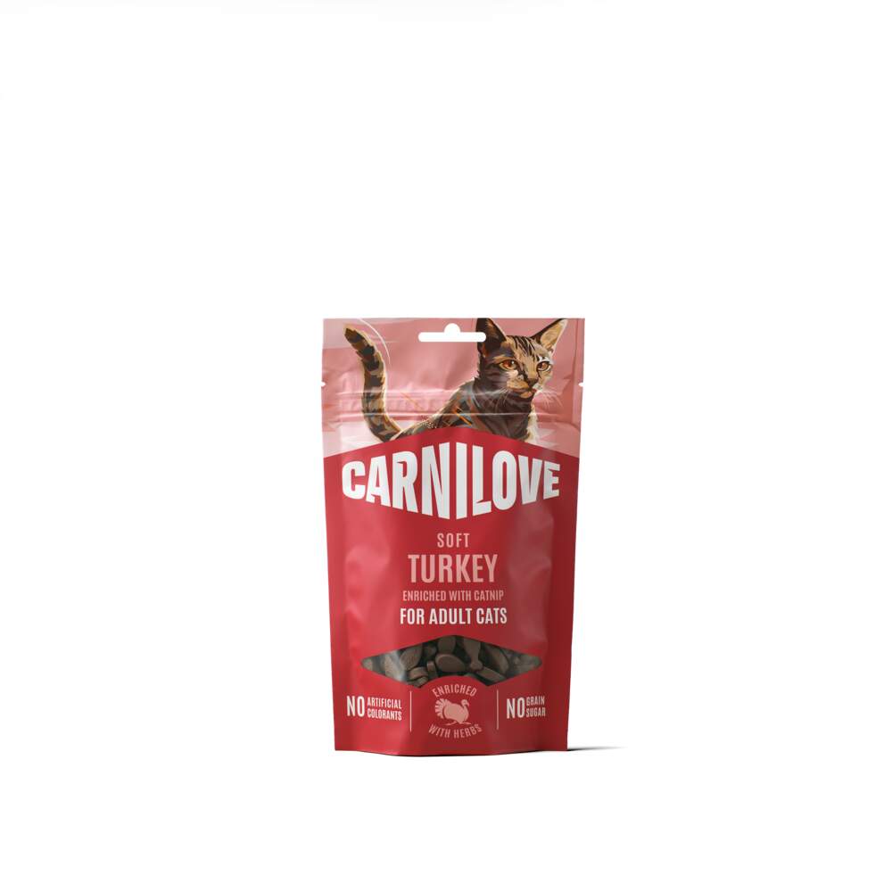 Carnilove Soft kārumi kaķiem, tītars/kaķumētra, 50 g - Produkta attēls