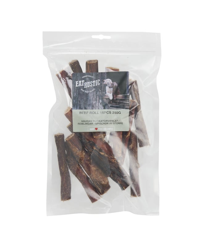 Eat Rustic natūralus skanėstas šunims – jautienos lazdelės, 250g