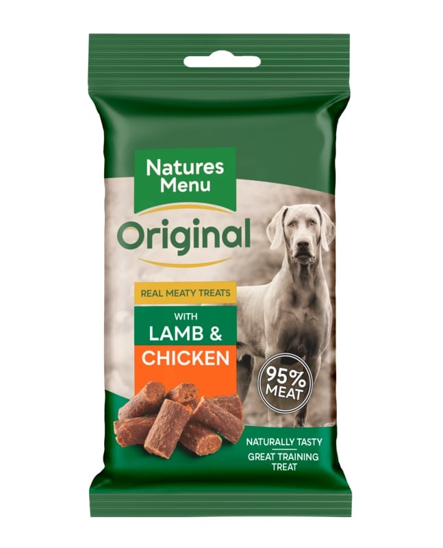 Natures Menu skanėstai šunims, su vištiena ir ėriena, 60g - 