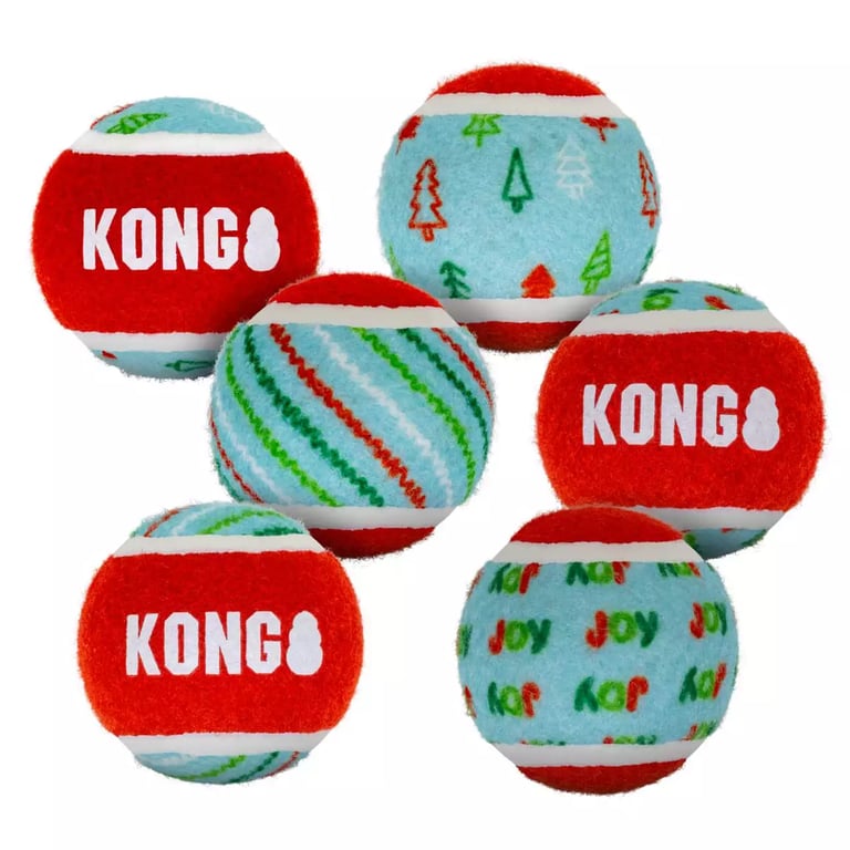 KONG Holiday SqueakAir koera tennisepallid M, 6 tk - Tootepilt 2