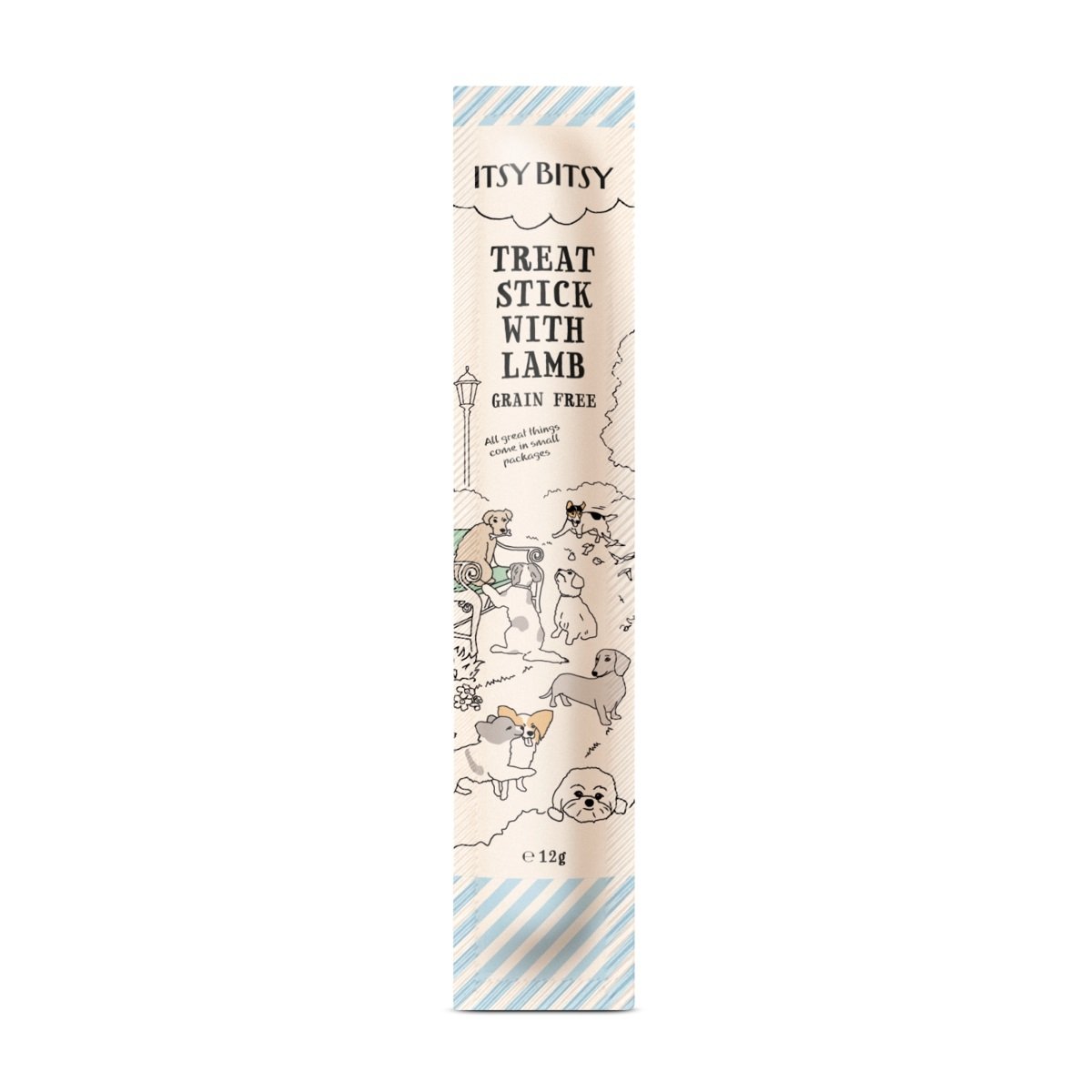 ItsyBitsy mėsos lazdelė šunims – su ėriena, 12 g - 