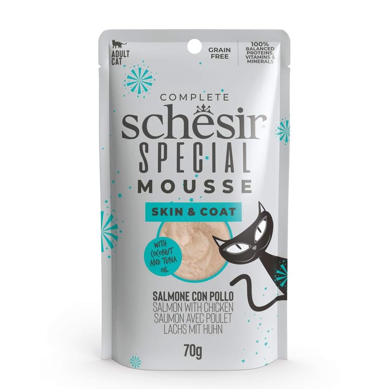 Schesir Special Skin&Coat kassi einekotike, lõhe/kana, 70 g