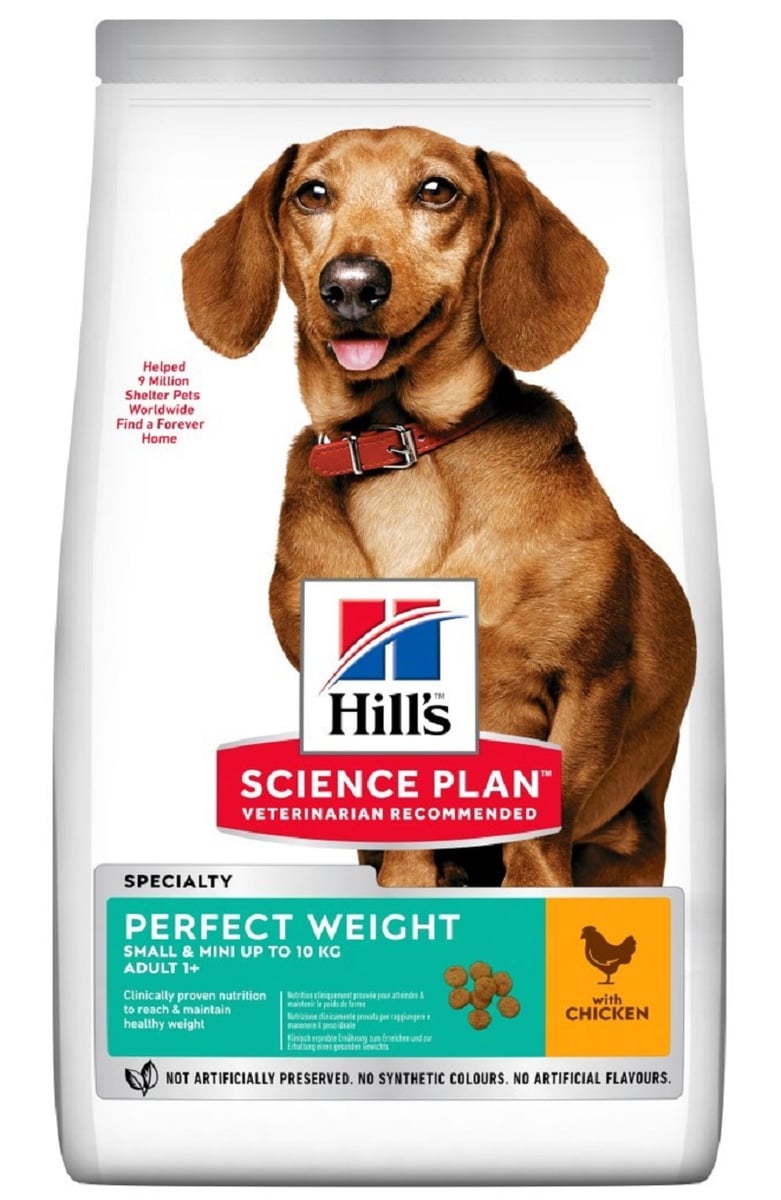 HILL'S SP Perfect Weight Small&Mini sausā barība suņiem, vista, 1,5kg - Produkta attēls