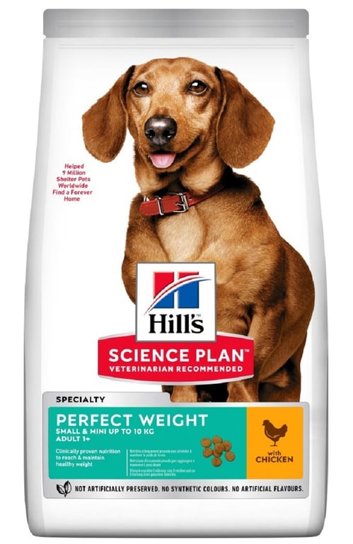 HILL'S SP Perfect Weight Small&Mini sausā barība suņiem, vista, 1,5kg