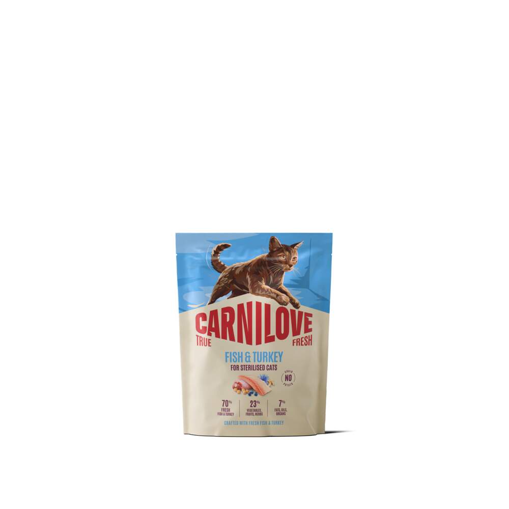 Carnilove True Fresh kuivtoit steriliseeritud kassile, kala/kalkun, 400 g - Tootepilt
