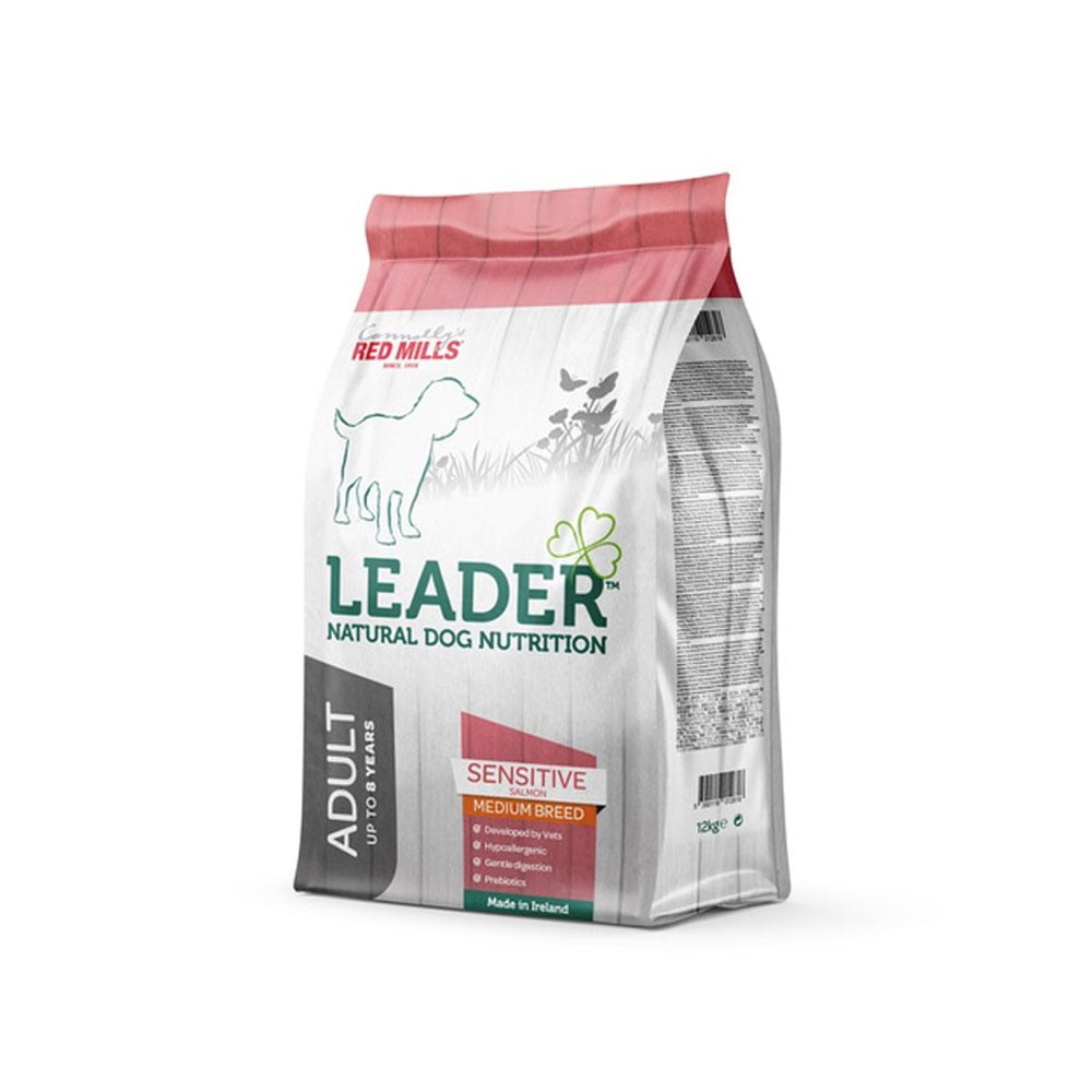 Leader Sensitive Medium sausas maistas šunims su lašiša, 12 kg -  1