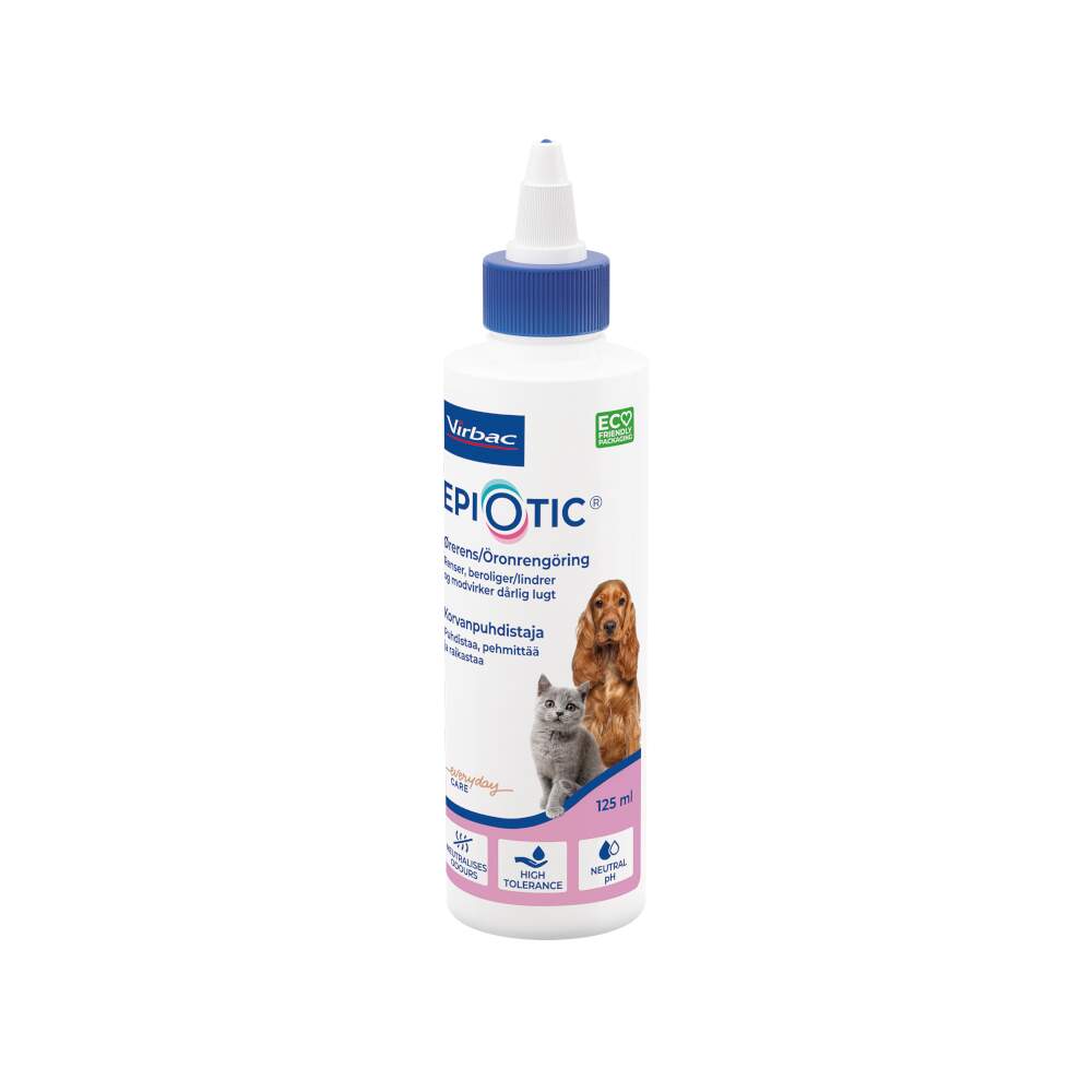 Virbac EpiOtic ausu tīrīšanas līdzeklis suņiem/kaķiem, 125 ml - Produkta attēls