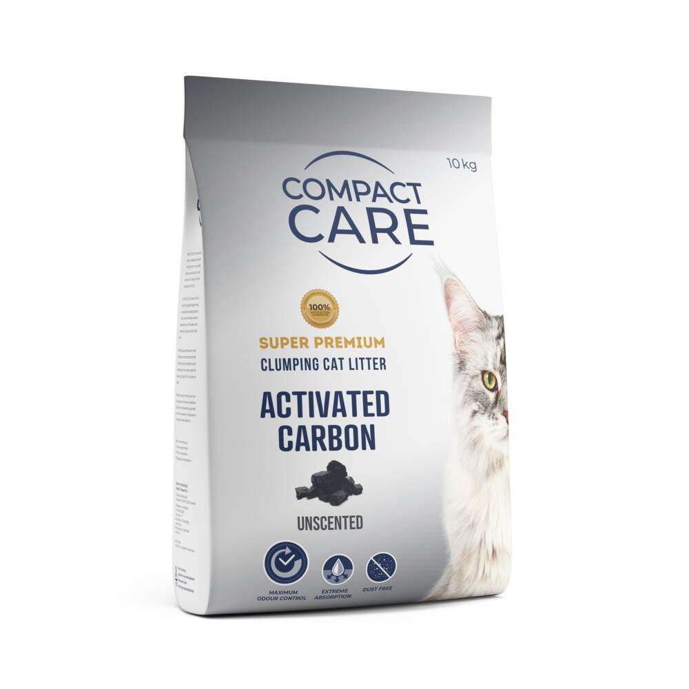 COMPACT CARE Activated Carbon pakaiši kaķiem, 10kg, bez aromāta - Produkta attēls