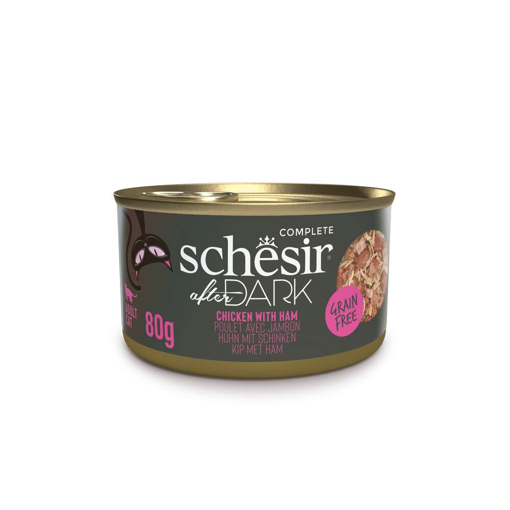 Schesir After Dark kassi konserv, kana/sink, 80 g - Tootepilt