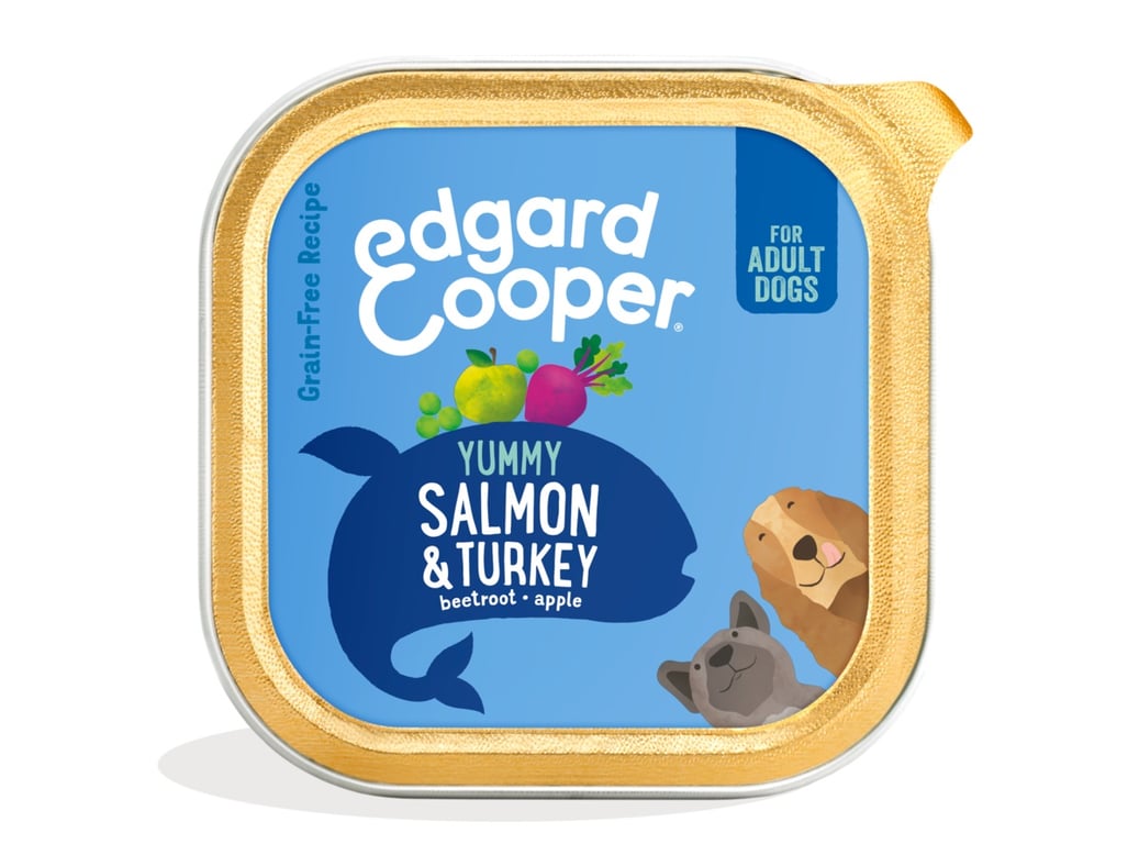Edgard Cooper konservai šunims, su kalakutiena ir lašiša, 150g