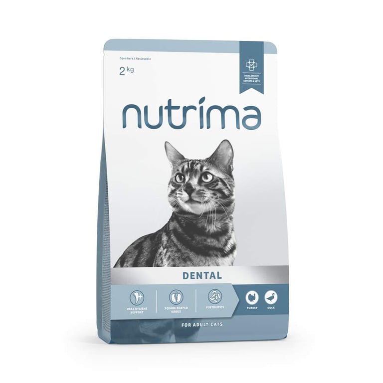 Nutrima Dental sausā barība kaķiem, tītars/pīle, 2kg