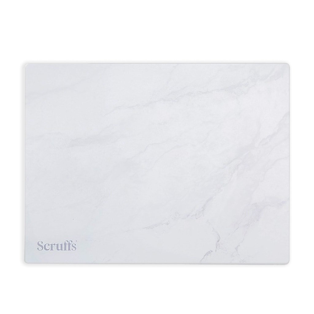 Scruffs kilimėlis augintinio dubenėliams, 40x30 cm, baltas marmuras -  1