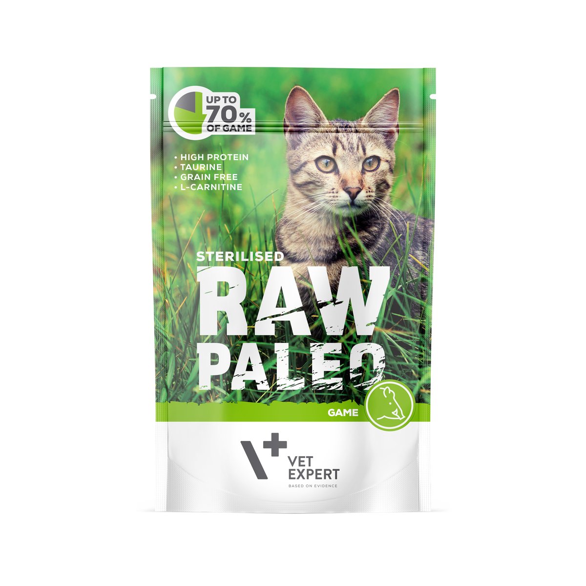 Raw Paleo Sterilized Cat guliašas steril. katėms su žvėriena, 100 g -  1