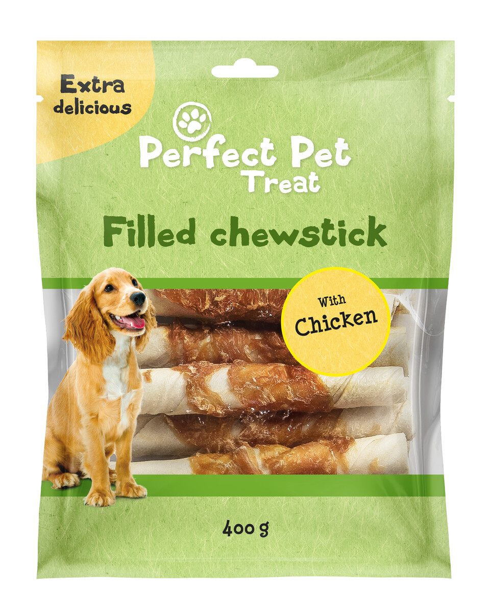 Perfect Pet kramtukai šunims, su vištiena ir jautienos oda, 400g -  1