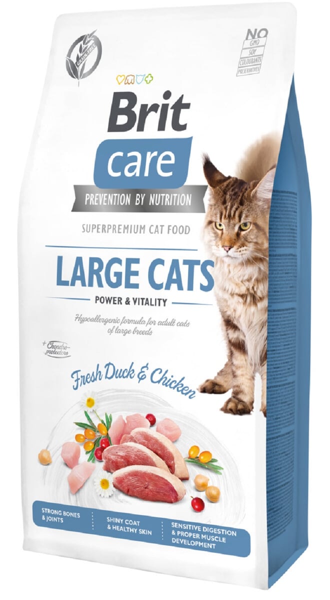 Brit Care Large Cats kassi kuivtoit suurele kassile, part/kana, 2 kg - Tootepilt