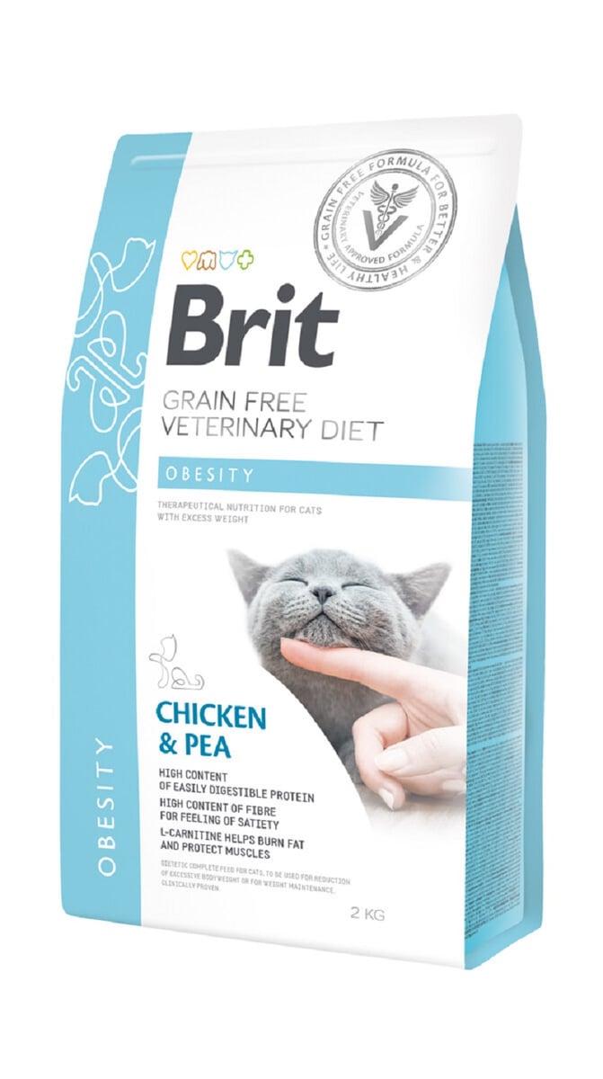 BRIT GF VD Obesity sausā barība kaķiem, vista/zirņi, 2kg - Produkta attēls
