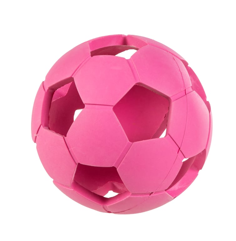LITTLE&BIGGER Soccer Ball rotaļlieta suņiem, 11cm, rozā