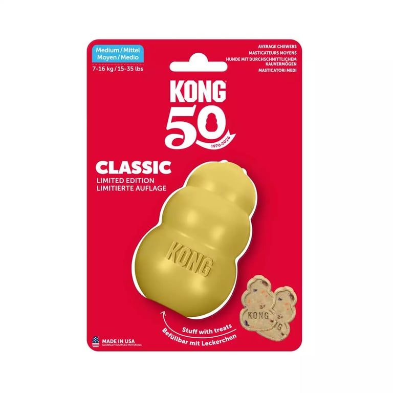 KONG Classic täidetav mänguasi M, kuldne - Tootepilt 3