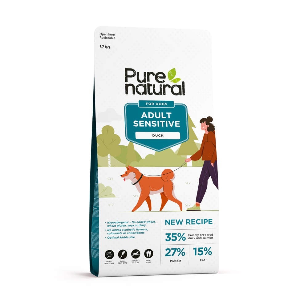 Purenatural Sensitive sausas maistas šunims su antiena, 12 kg -  1