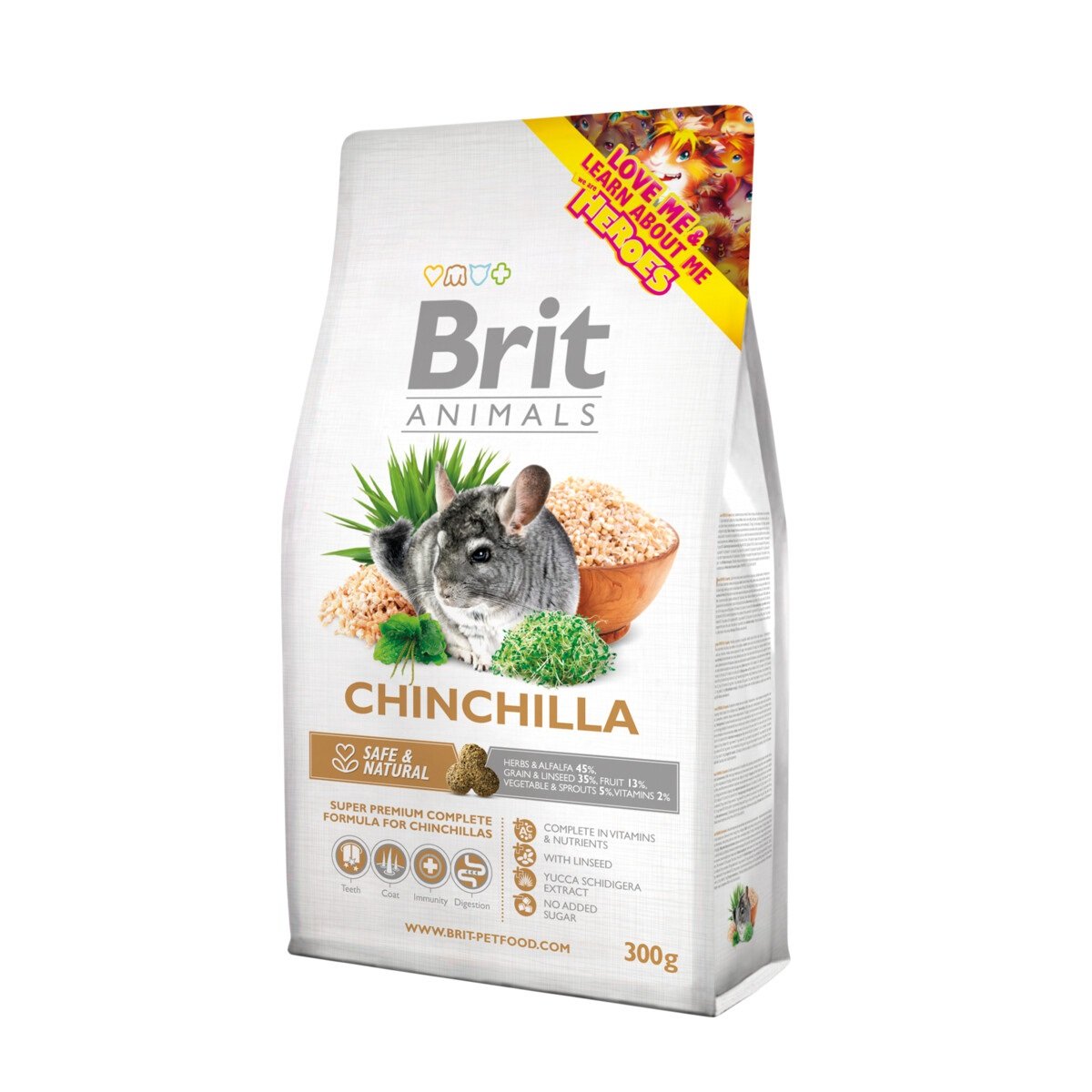 Brit Animals maistas šinšiloms su vaisiais, 300g - 