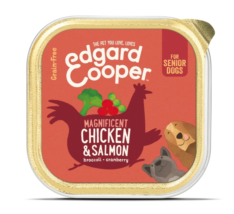 Edgard Cooper Senior konserv eakale koerale, kana/lõhe, 150 g - Tootepilt