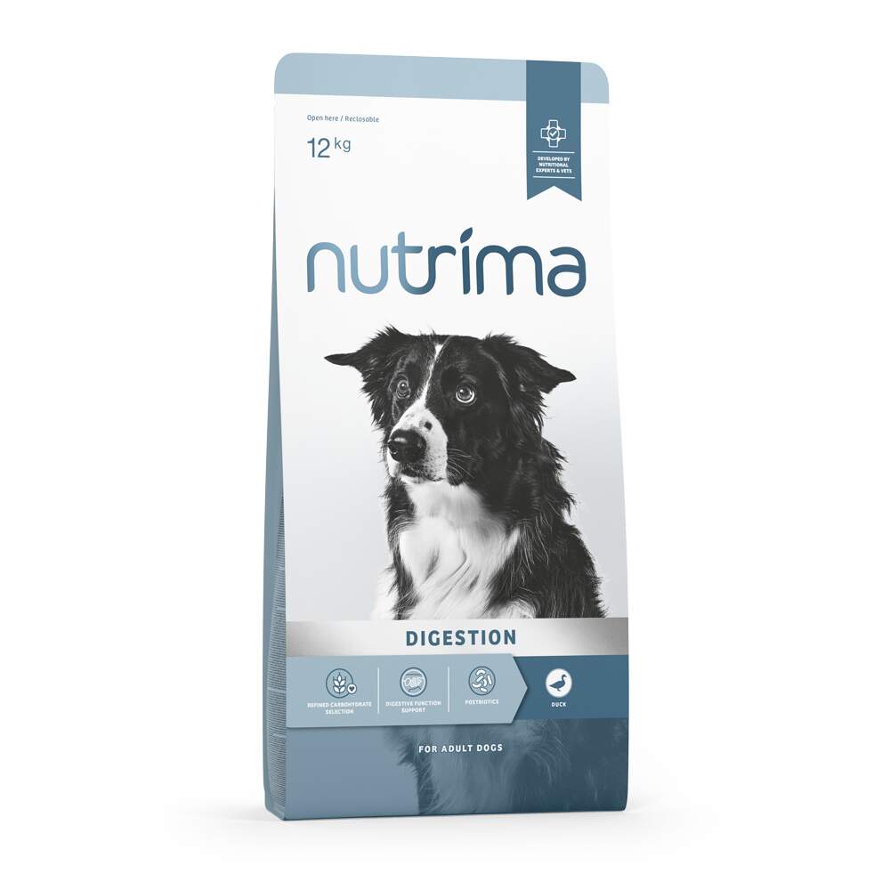Nutrima Digestion sausā barība suņiem, pīle, 12kg - Produkta attēls