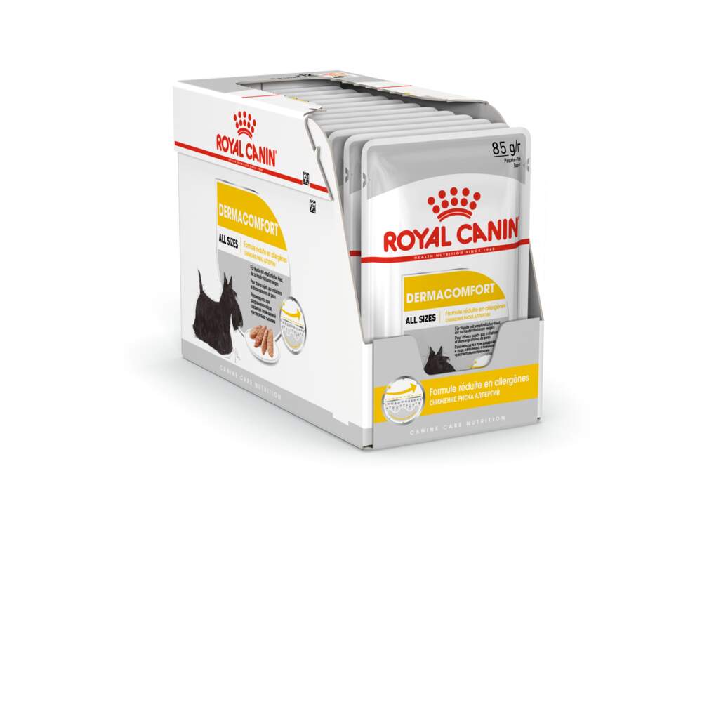 Royal Canin Dermacomfort mitrā barība suņiem, 12 × 85 g - Produkta attēls