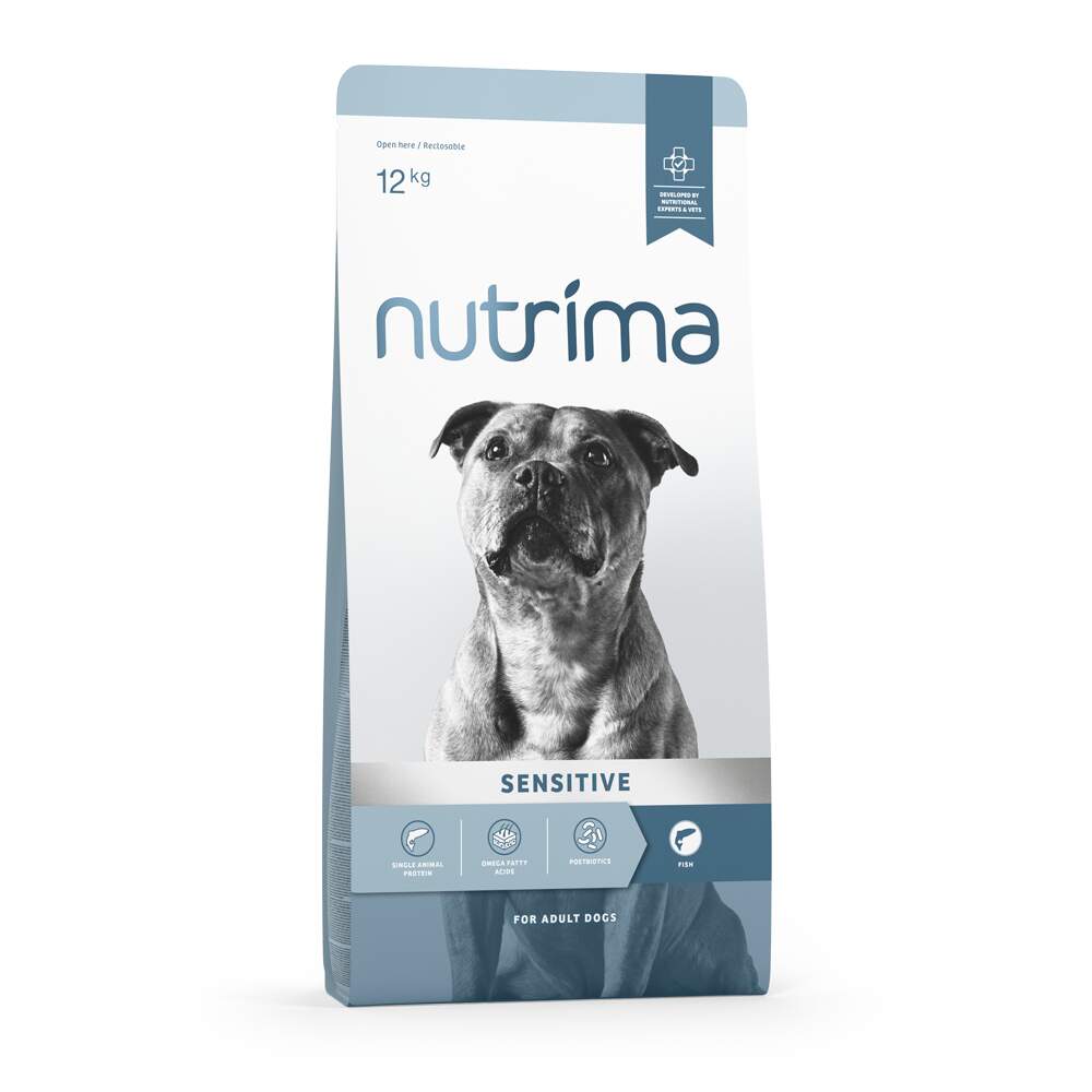 Nutrima Sensitive sausā barība suņiem, zivis, 12kg - Produkta attēls