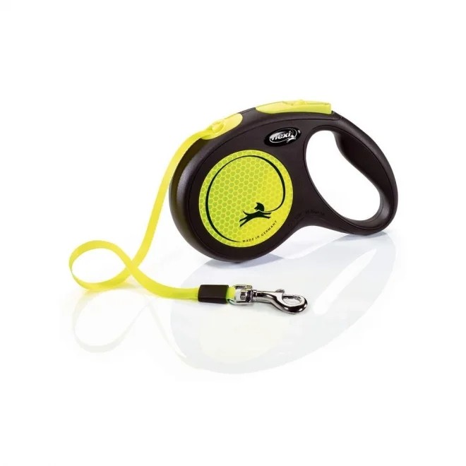 Flexi Neon automatinis juostinis pavadėlis M/5 m, neoninis -  2