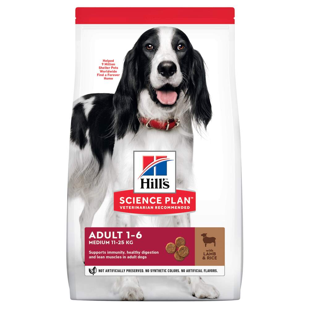 Hill´s Science Adult Medium maistas šunims su ėriena, 14kg -  1