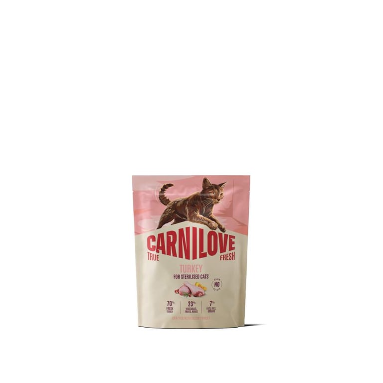 CARNILOVE TRUE FRESH sausā barība sterilizētiem kaķiem, tītars, 400g - Produkta attēls 2