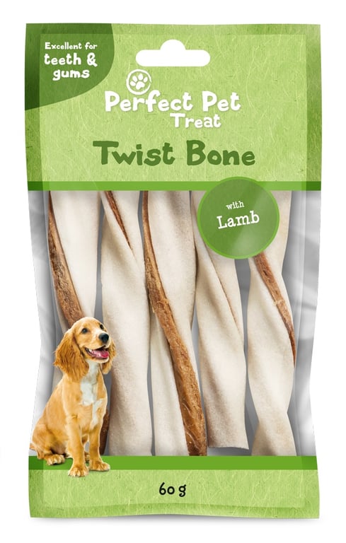 Perfect Pet Twist Bone skanėstas šunims, su ėriena, 60g