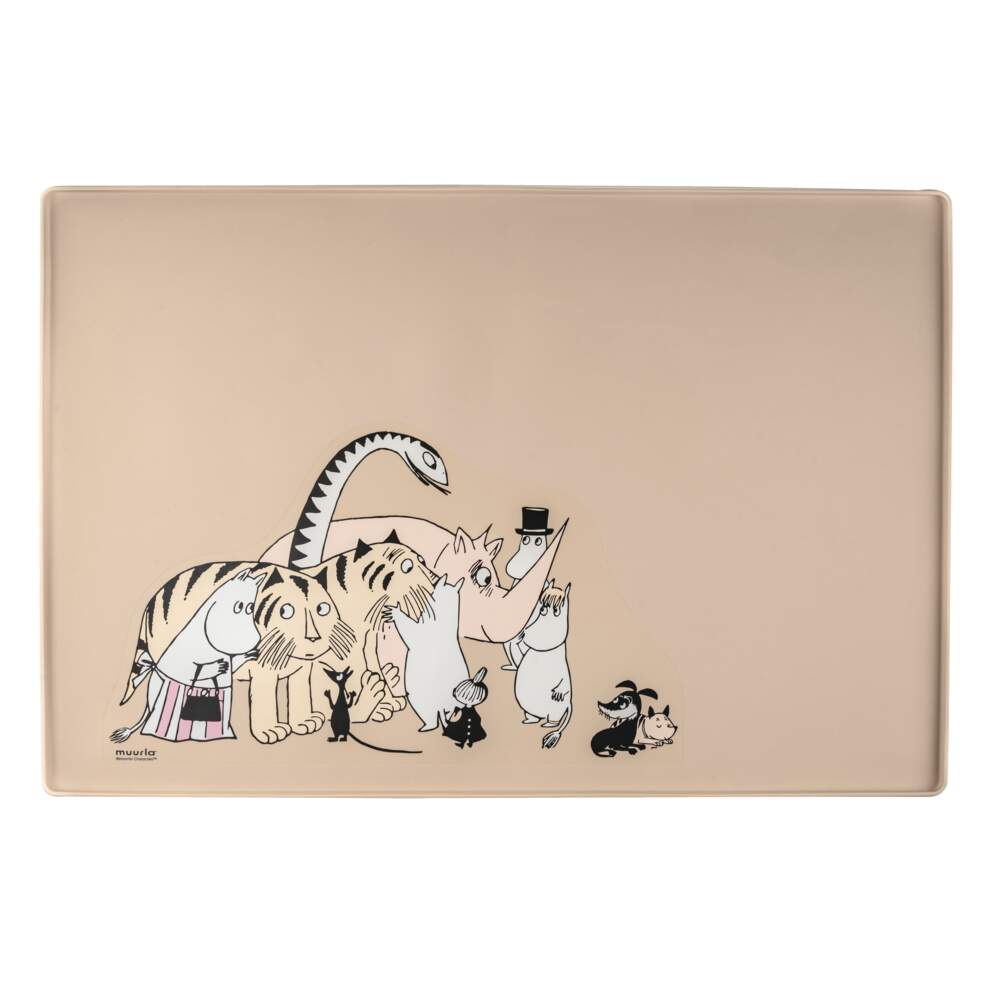 Moomin for Pets bļodu paliktnis mājdzīvniekiem, bēšs, 60 × 40 cm - Produkta attēls
