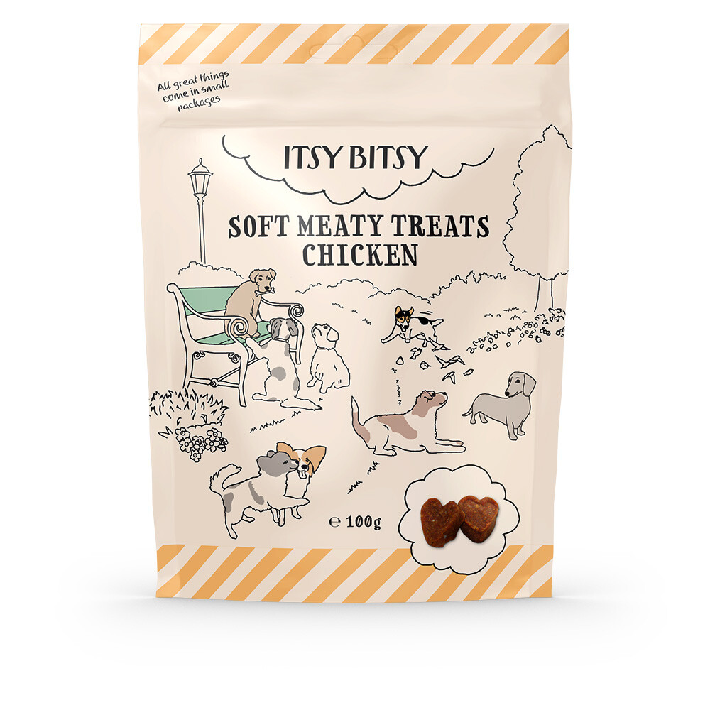 ItsyBitsy minkštas šunų skanėstas su vištiena, 100 g - 