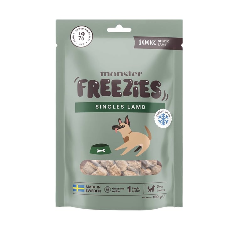 Monster Dog liofilizuotas skanėstas šunims – 100 % ėriena, 150 g